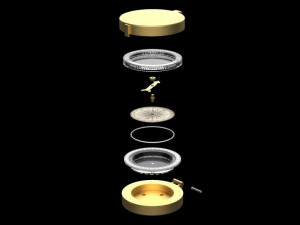 Gold Compass Modelo 3D