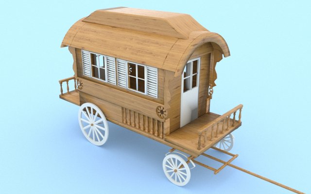 Caravan 3D 模型 .c4d .max .obj .3ds .fbx .stl .blend 
