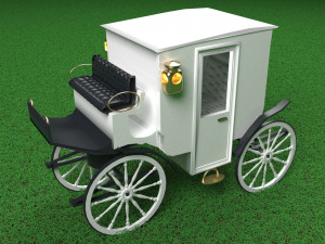 White Lady Carriage Modello 3D