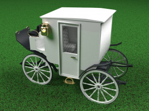 White Lady Carriage 3D Модель
