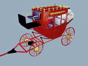 Western Wagon 5 Modelo 3D
