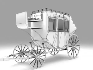 Western Wagon 5 3D Model