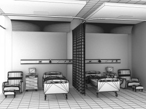 Hospital Ward 3 3D Model