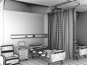 Hospital Ward 3 3D Model