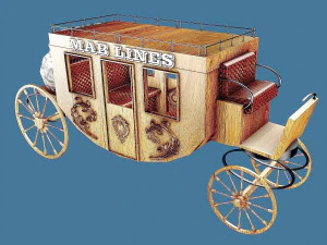 Carro occidentale 4 Modello 3D