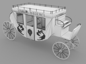 Western Wagon 4 3D Model