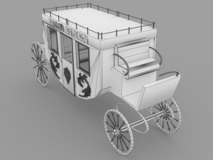 Western Wagon 4 3D Model