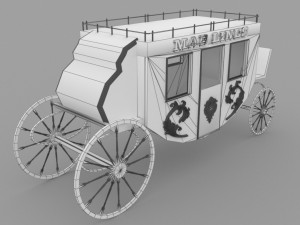Western Wagon 4 3D Model