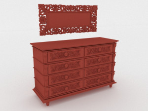 Mirrored Console 3D Model