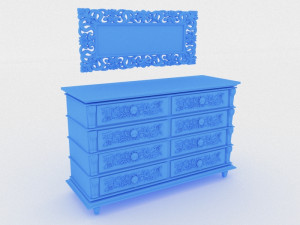 Mirrored Console 3D Model