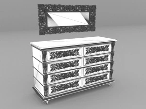 Mirrored Console 3D Model