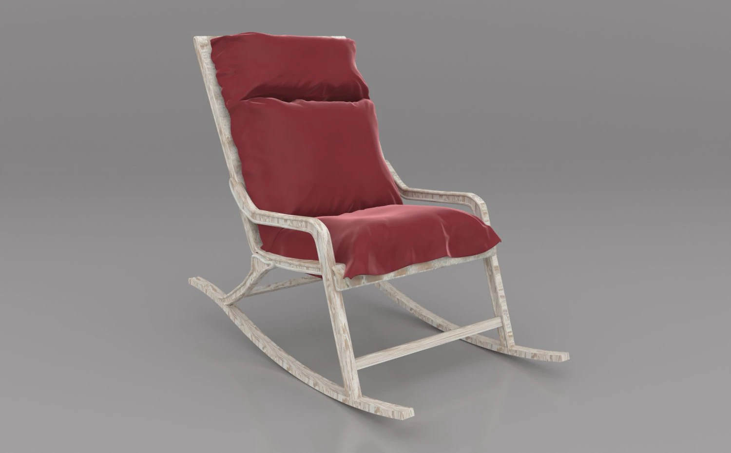 Rocking Chair 3 3D Model .c4d .max .obj .3ds .fbx .stl .blend