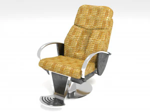 Friseurstuhl aus Schlangenleder 3D Modell