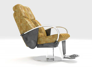 Snakeskin Barber Chair 3D Model