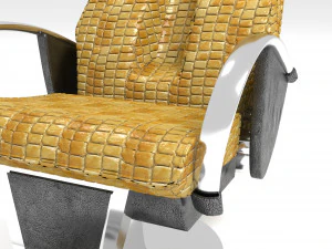 Snakeskin Barber Chair 3D Model