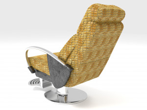 Snakeskin Barber Chair 3D 模型