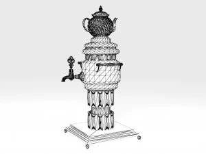 Brass Samovar 3D Model