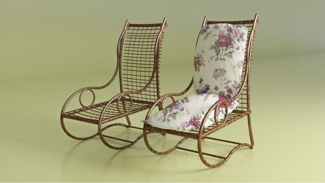 Bamboo Chair 3D Модель .c4d .max .obj .3ds .fbx .stl .blend