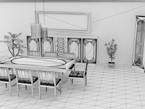 Dining Room Model 3D