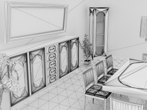 Dining Room Model 3D