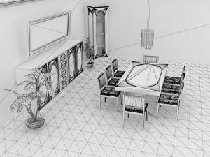 Dining Room Model 3D