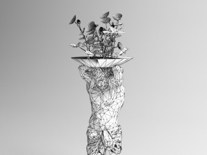 Flower Stand 4K 3D Model