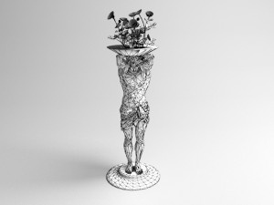 Flower Stand 4K 3D Model