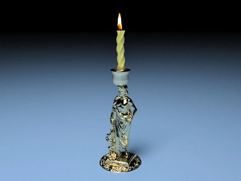 Roman Candlestick 3D Model .c4d .max .obj .3ds .fbx .stl .blend
