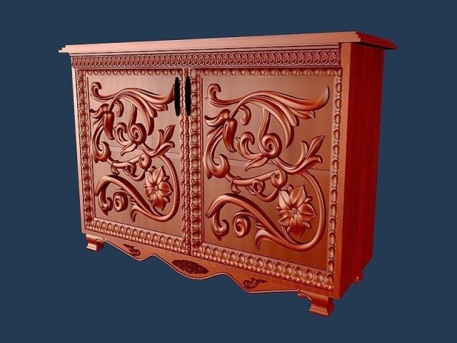Carved Cabinet Modello 3D .c4d .max .obj .3ds .fbx .stl .blend 