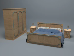 Schlafzimmer-Set 4K 3D Modell