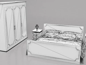 Schlafzimmer-Set 4K 3D Modell