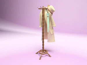 कपड़ों का हैंगर 3D मॉडल