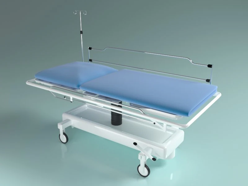 Emergency Service Stretcher 3D Model .c4d .max .obj .3ds .fbx .stl .blend 