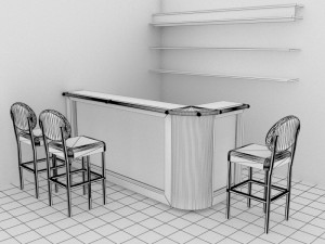 American Bar 6 3D Model