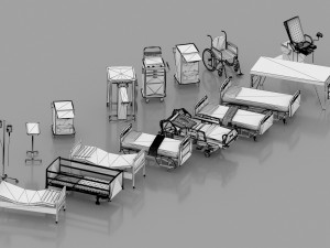 Hospital Goods Collection 3D Model