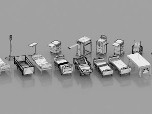 Hospital Goods Collection 3D Model