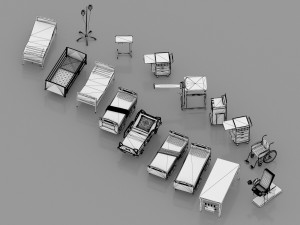 Hospital Goods Collection 3D Model