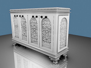 Carved Console Model 3D