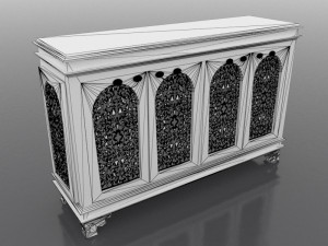 Carved Console Model 3D