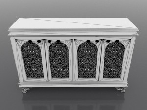 Carved Console Model 3D