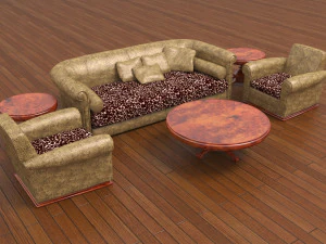 Комплект для вітальні 3D Модель