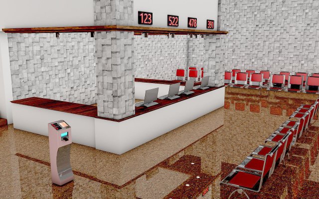 Hospital Entrance Floor Modelo 3D .c4d .max .obj .3ds .fbx .stl .blend 