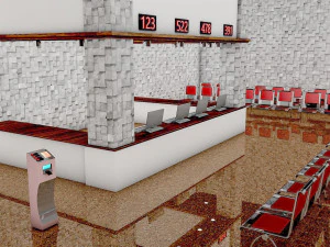 Podłoga przy wejściu do szpitala Model 3D