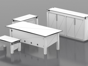 Office Set Modelo 3D