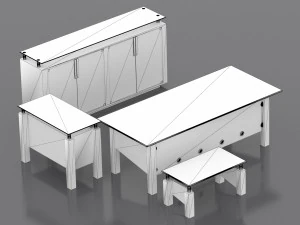 Office Set 3D Model