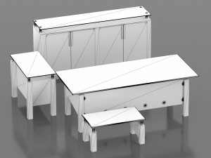 Office Set Modelo 3D