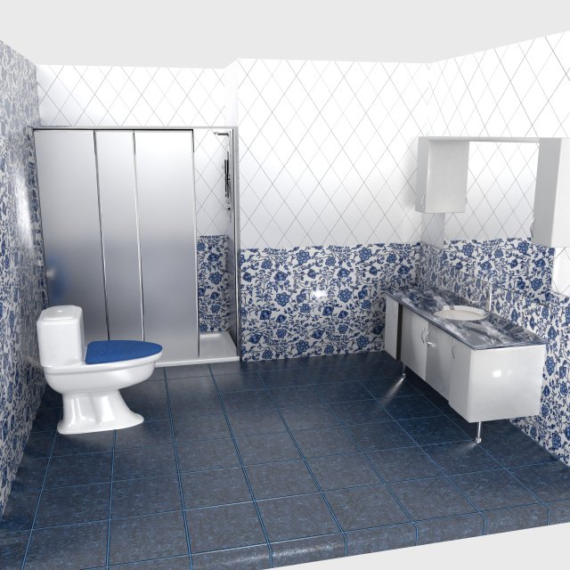 Bathroom 4K 3D Modell .c4d .max .obj .3ds .fbx .stl .blend 