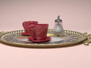 Coffee Service Tray Modelo 3D