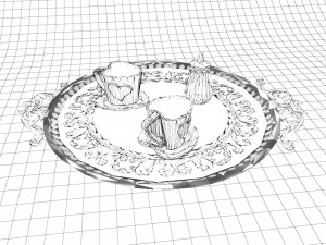 Coffee Service Tray Modelo 3D