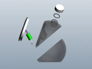 Water Powered Clock 3D Model